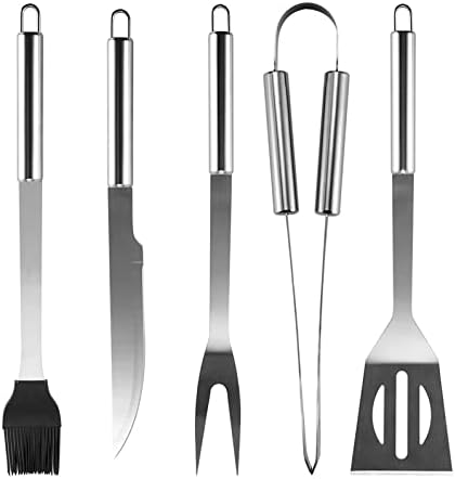 🔥🍢 BBQ Grilling Tool Set 🪵✨ | Stainless Steel Spatula & Skewers 🏕️🍖
