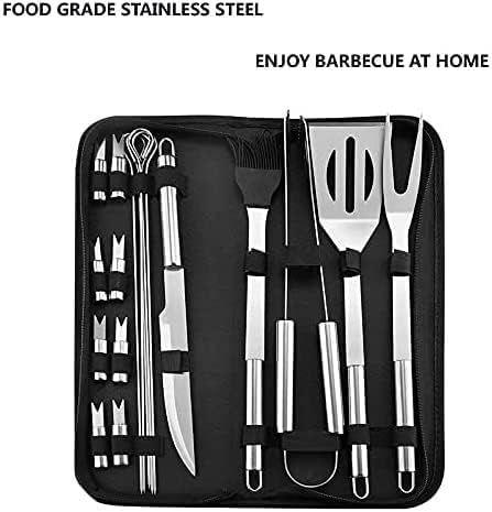 🔥🍢 BBQ Grilling Tool Set 🪵✨ | Stainless Steel Spatula & Skewers 🏕️🍖