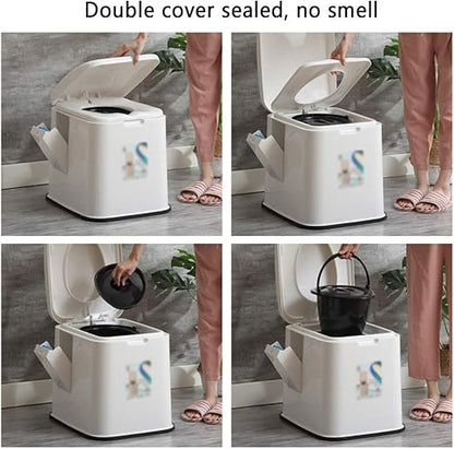 🚽🏕️ Portable Camping Toilet ✨🌲 Foldable Outdoor Comfort 💧