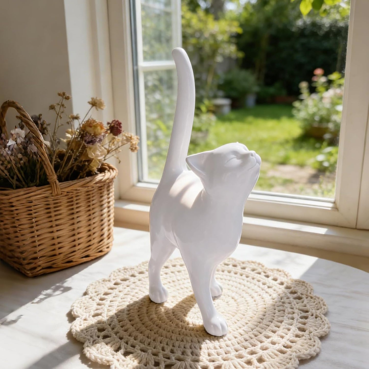 ✨ Vintage Verdigris Finish 🐾 Outdoor Decor Gift for Cat Lovers 🏡🥰
